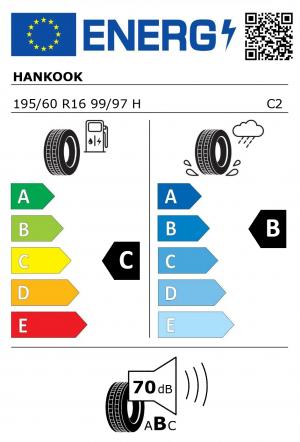 Spotřeba paliva - Přilnavost na mokrém povrchu - Hluk: C - B - 70 db (B)>