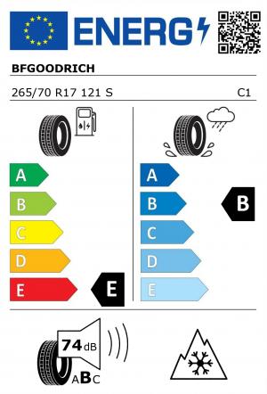 Spotřeba paliva - Přilnavost na mokrém povrchu - Hluk - 3PMSF: E - B - 74 db (B) - ANO>