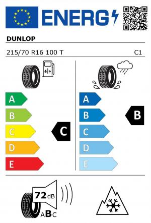 Spotřeba paliva - Přilnavost na mokrém povrchu - Hluk - 3PMSF: C - B - 72 db (B) - ANO>