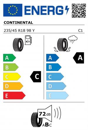 Spotřeba paliva - Přilnavost na mokrém povrchu - Hluk: C - A - 72 db (B)>