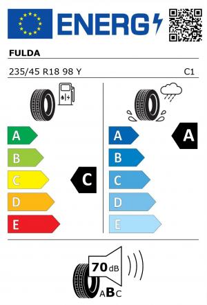 Spotřeba paliva - Přilnavost na mokrém povrchu - Hluk: C - A - 70 db (B)>
