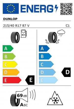 Spotřeba paliva - Přilnavost na mokrém povrchu - Hluk - 3PMSF: E - D - 69 db (A) - ANO>