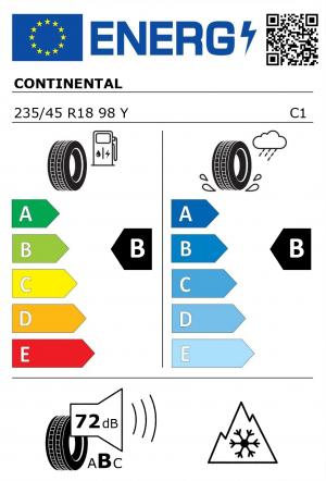 Spotřeba paliva - Přilnavost na mokrém povrchu - Hluk - 3PMSF: B - B - 72 db (B) - ANO>