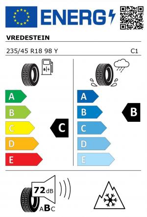 Spotřeba paliva - Přilnavost na mokrém povrchu - Hluk - 3PMSF: C - B - 72 db (B) - ANO>