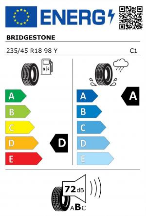 Spotřeba paliva - Přilnavost na mokrém povrchu - Hluk: D - A - 72 db (B)>