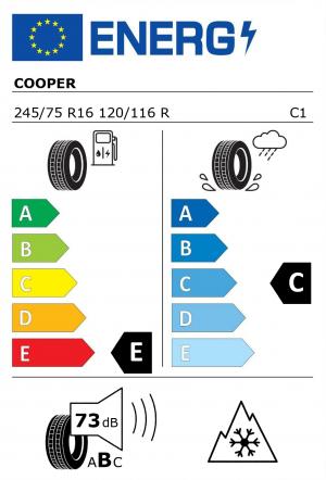 Spotřeba paliva - Přilnavost na mokrém povrchu - Hluk - 3PMSF: E - C - 73 db (B) - ANO>