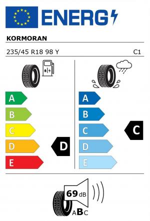 Spotřeba paliva - Přilnavost na mokrém povrchu - Hluk: D - C - 69 db (B)>