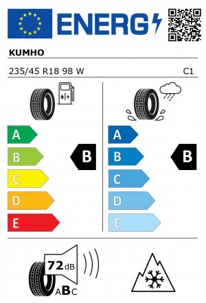 Spotřeba paliva - Přilnavost na mokrém povrchu - Hluk - 3PMSF: B - B - 72 db (B) - ANO>